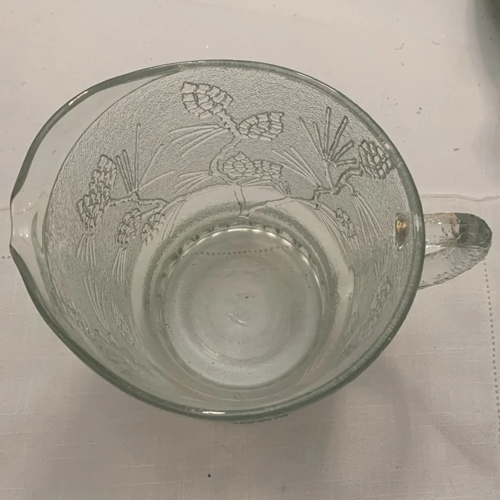 Vintage Tiara Glass Pitcher Ponderosa Pine - Picture 2 of 8